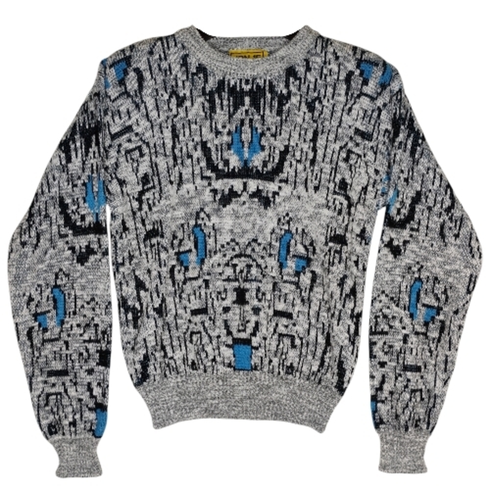 05. JON 1E Vintage Knitted Pullover Acrylic for Men Size L /W100% acrylic